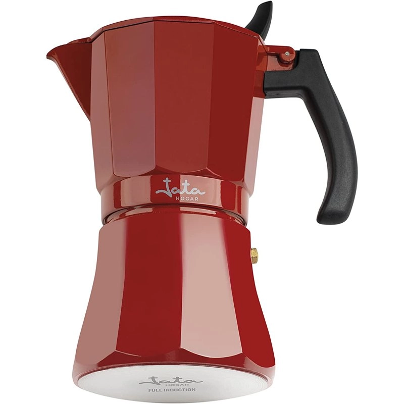 Jata HCAF2006 Italienische Induktionskaffeemaschine, 6 Tassen, Rot