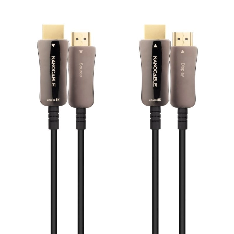 Nanocable HDMI-Kabel 2.1 AOC 8K Stecker/Stecker 10 m Schwarz