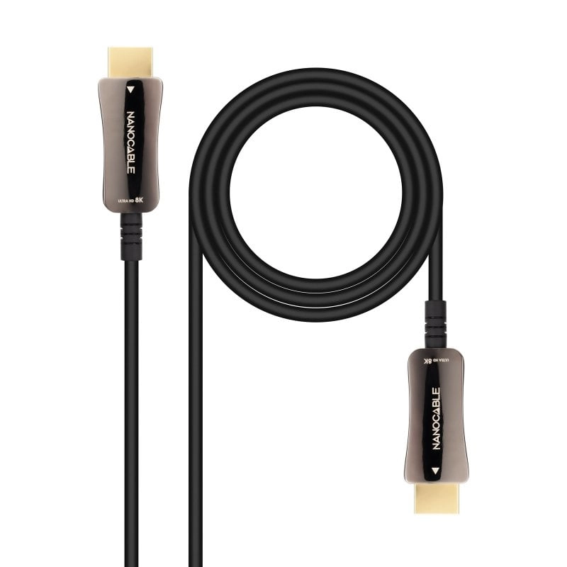 Nanocable HDMI-Kabel 2.1 AOC 8K Stecker/Stecker 15 m Schwarz