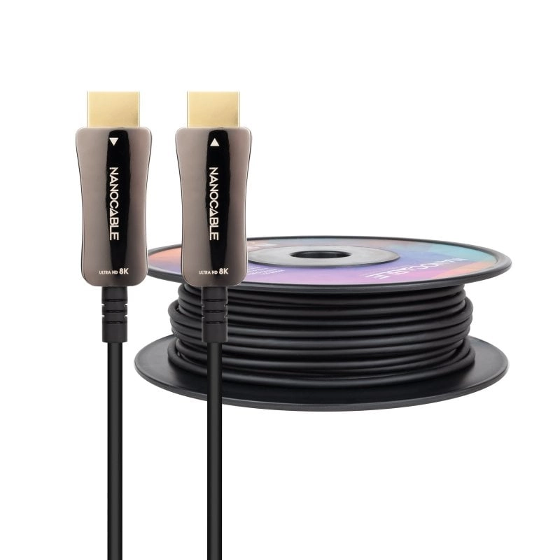Nanocable HDMI-Kabel 2.1 AOC 8K Stecker/Stecker 30 m Schwarz