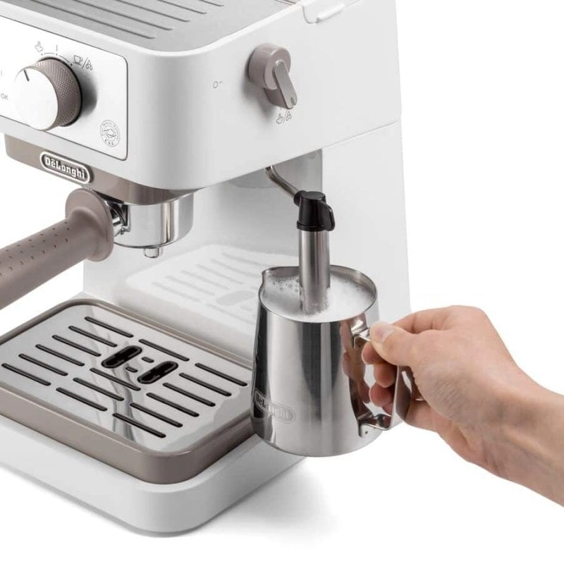 DeLonghi Stilosa EC260.W Halbautomatische Espressomaschine, 15 Riegel, Weiß