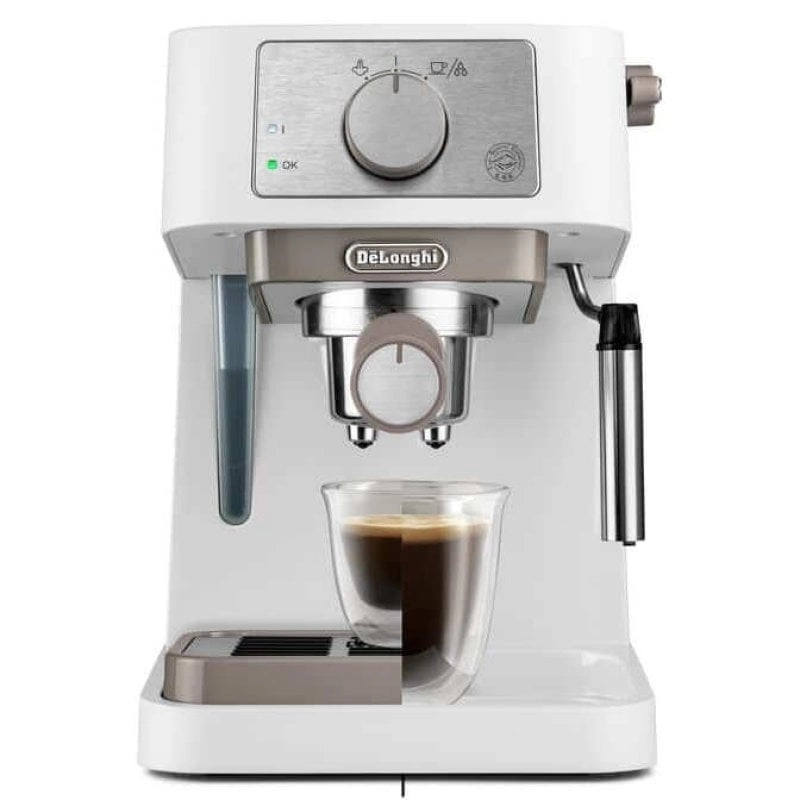 DeLonghi Stilosa EC260.W Halbautomatische Espressomaschine, 15 Riegel, Weiß