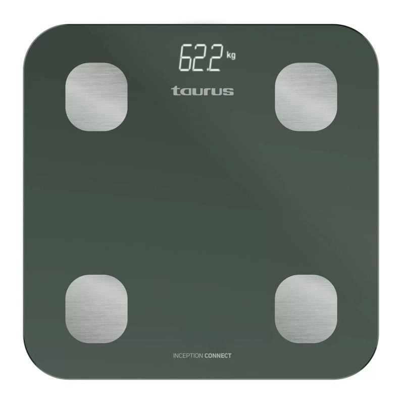 Taurus Inception Connect Intelligente Personenwaage aus gehärtetem Glas, Schwarz
