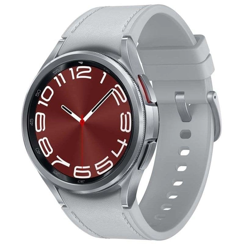 Samsung Galaxy Watch6 Classic Bluetooth GPS NFC 43mm Super AMOLED Silber Wasserfest IP68 5 ATM
