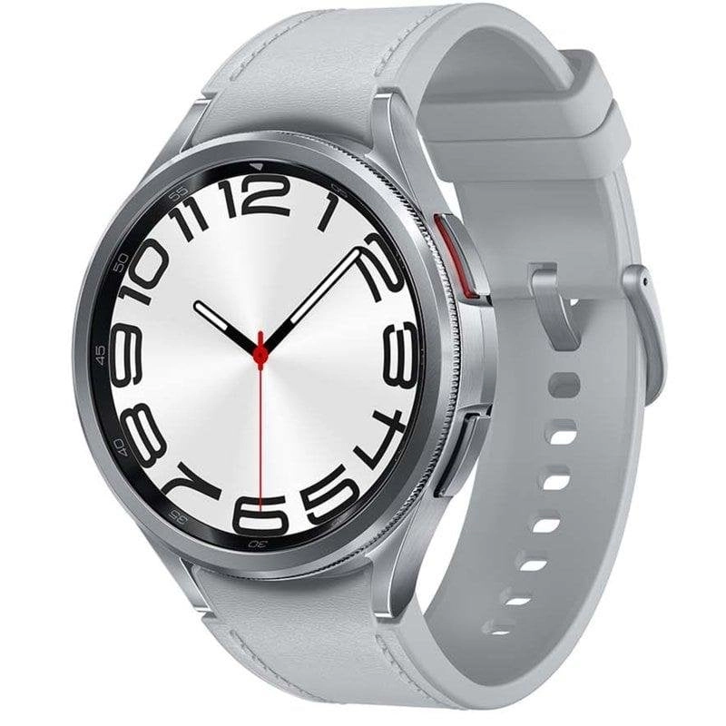 Samsung Galaxy Watch6 Classic LTE 47mm OLED Silber M/L GPS NFC 5ATM IP68 SpO2 Puls Schlaf