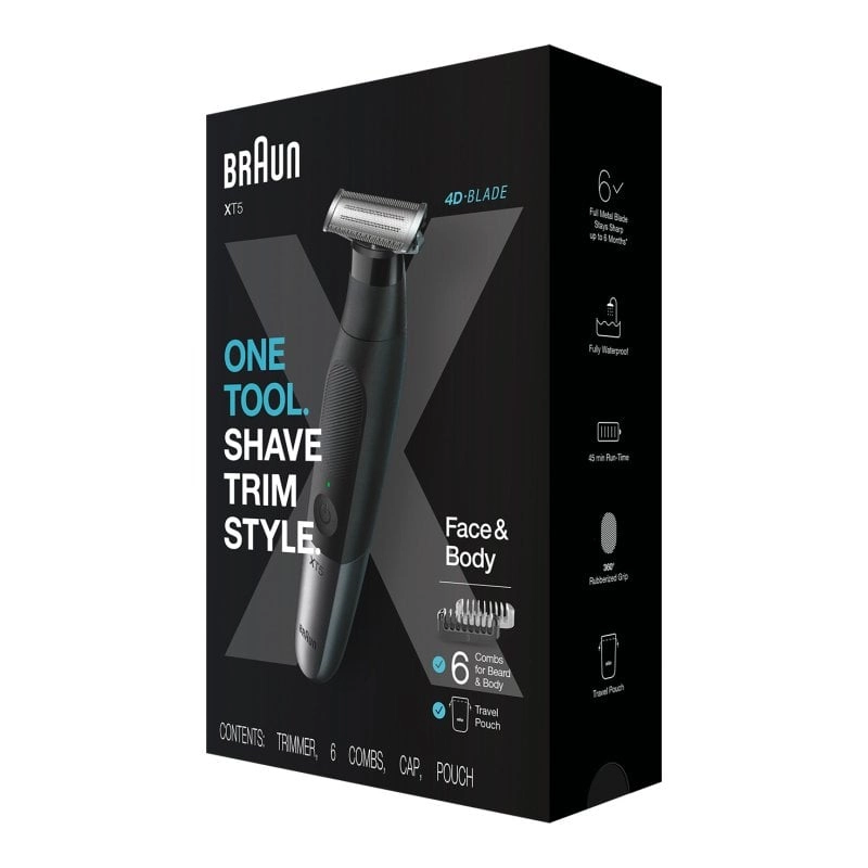 Braun Series X XT5200 Folienschaber Trimmer Schwarz, Metallisch