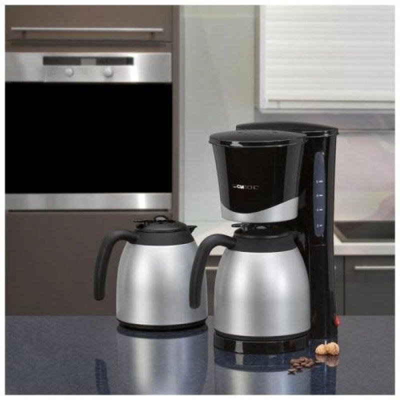 Kaffeemaschine Filter Clatronic KA 3328 1L 870W mit 2 Thermokannen