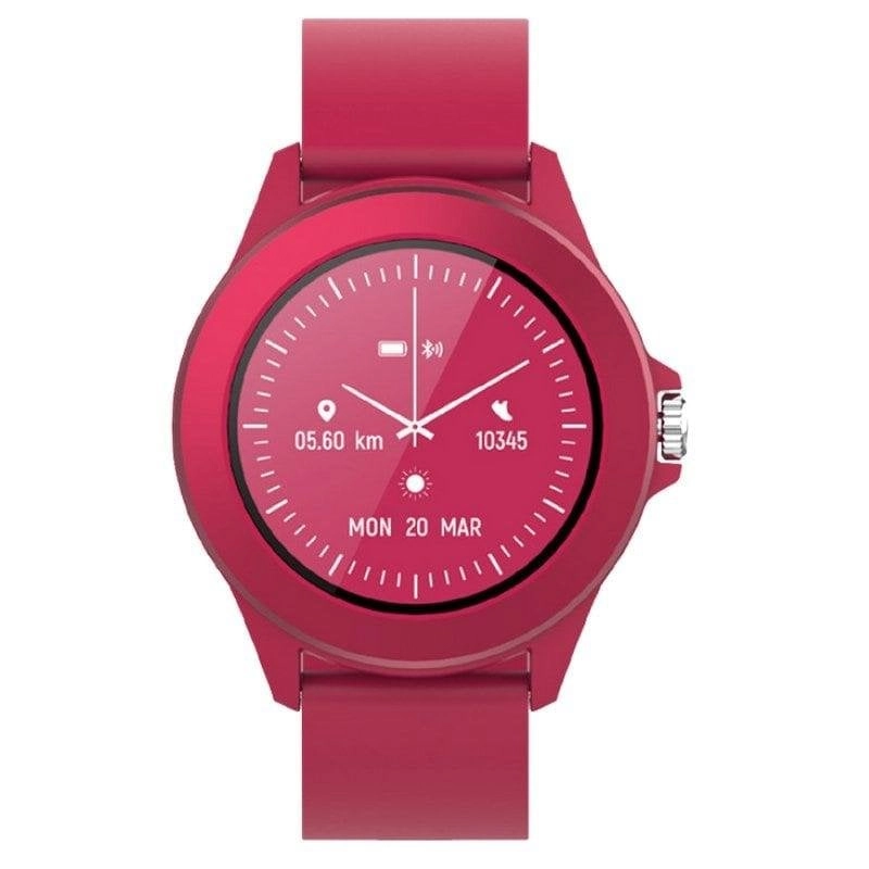 Forever Colorum CW-300 Bluetooth 43mm IPS Magenta S/M IP68 Herzfrequenz Schlafüberwachung