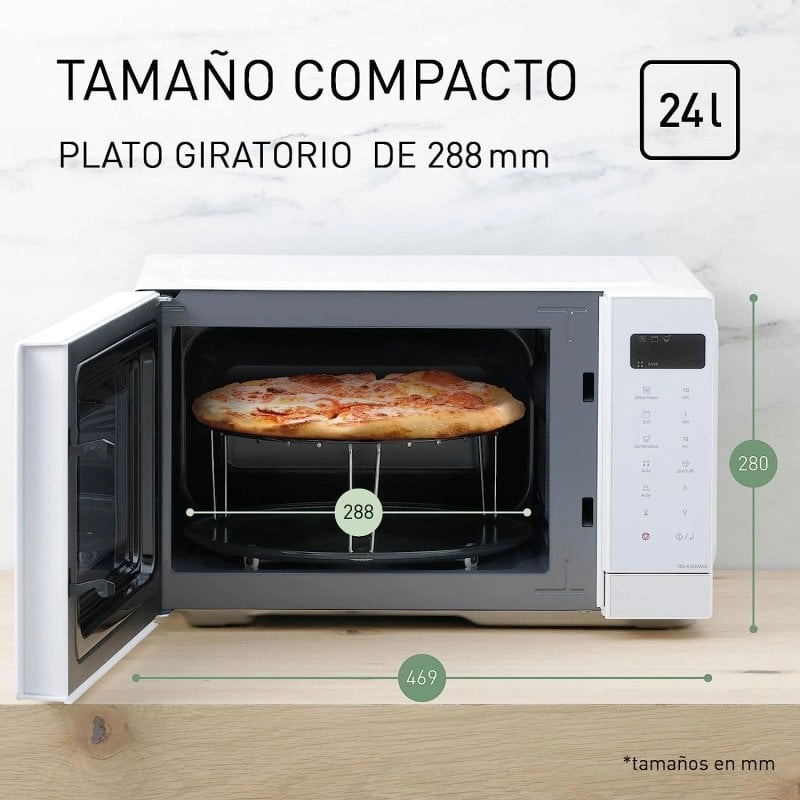 Panasonic PAN NN-K35NW MEPG Mikrowelle Weiß Solo-Mikrowelle Arbeitsplatte 24 l 900 W