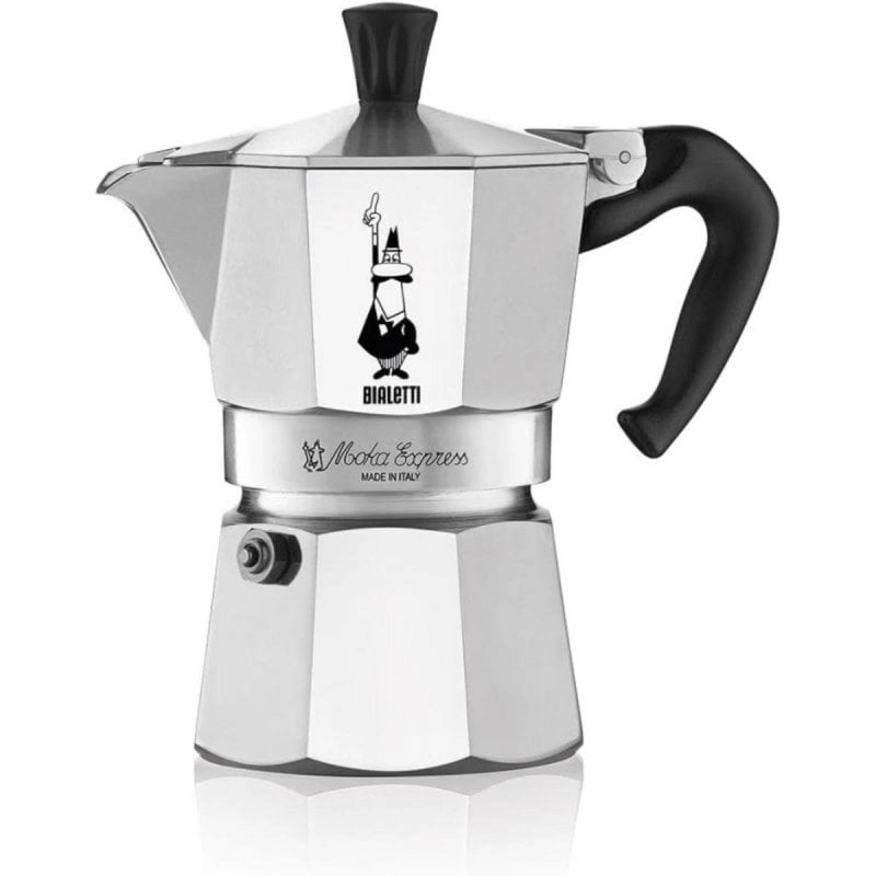 Cafetera Italiana Bialetti Moka Express 4 Tazas 0,23L Aluminium Classic Design