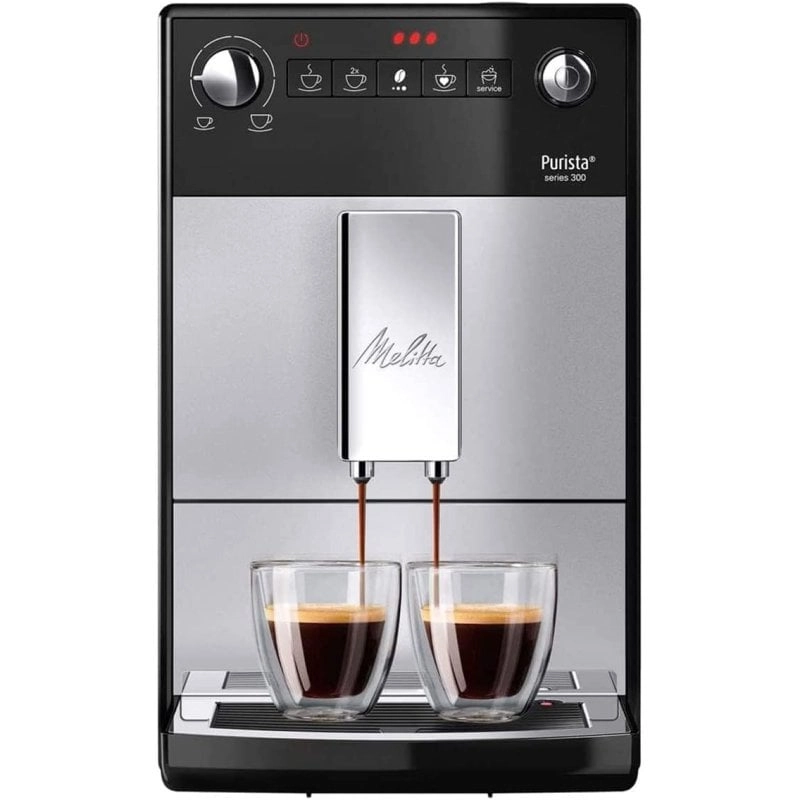 Melitta Purista F230-101 Automatische Espressomaschine, 15 Riegel, Silber