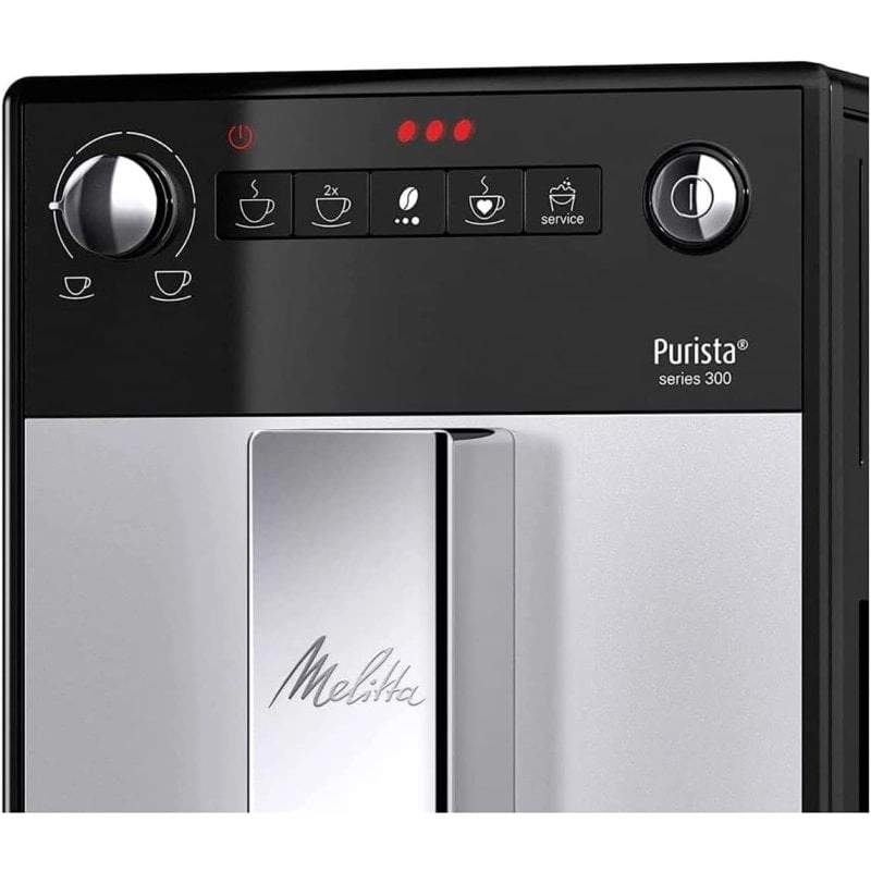 Melitta Purista F230-101 Automatische Espressomaschine, 15 Riegel, Silber