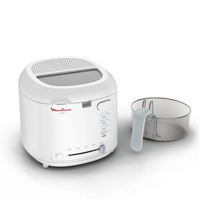 Moulinex Uno AF203 Ölfritteuse, 1,8 l, 1600 W, weiß