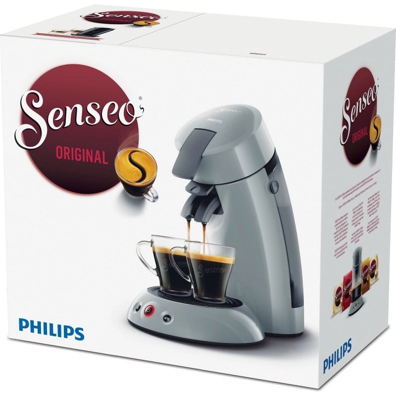 Senseo Original HD6553/71 Automatische Kapsel-Kaffeemaschine, 1 Bar, Grau