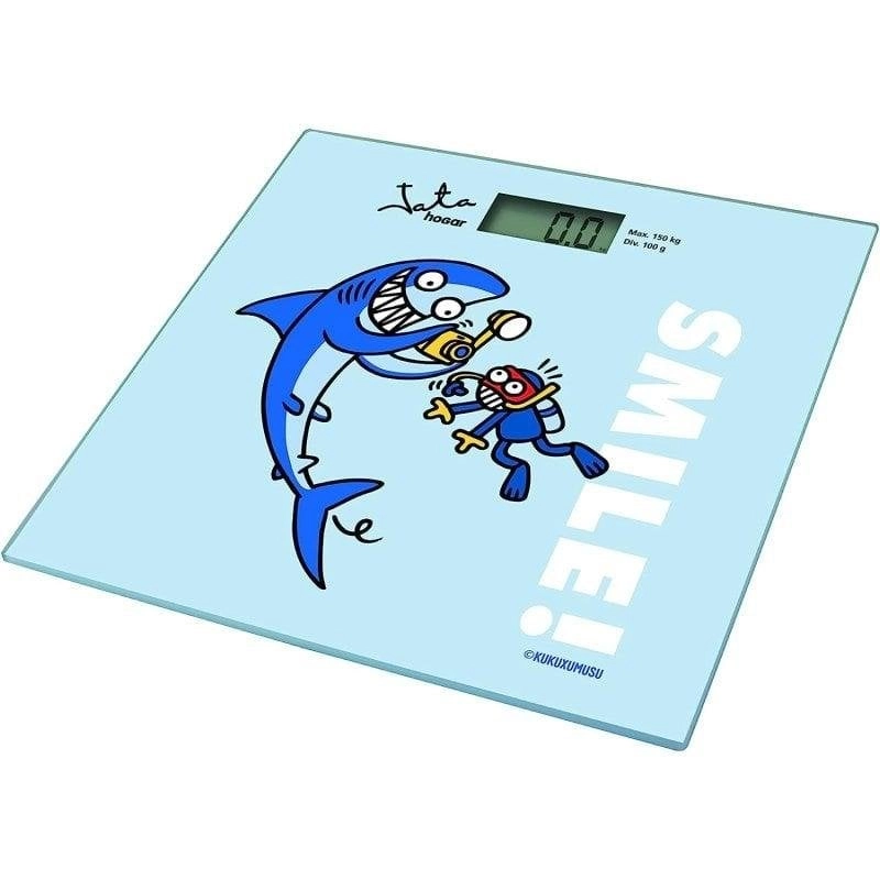 Jata 295K Digitale Personenwaage 150 kg Blau Kukuxumusu Design