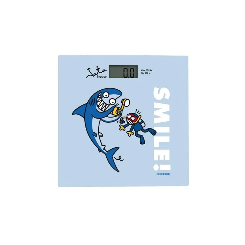 Jata 295K Digitale Personenwaage 150 kg Blau Kukuxumusu Design