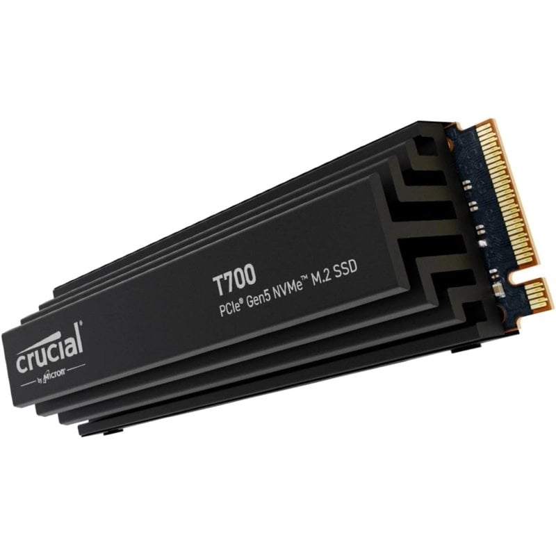 Crucial T700 2 TB PCIe Gen5 NVMe M.2 SSD mit Kühlkörper