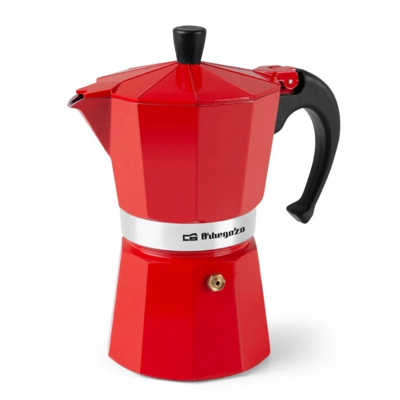 Orbegozo KFR 640 Italienische Kaffeemaschine, 6 Tassen, rot