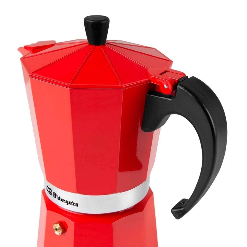 Orbegozo KFR 640 Italienische Kaffeemaschine, 6 Tassen, rot