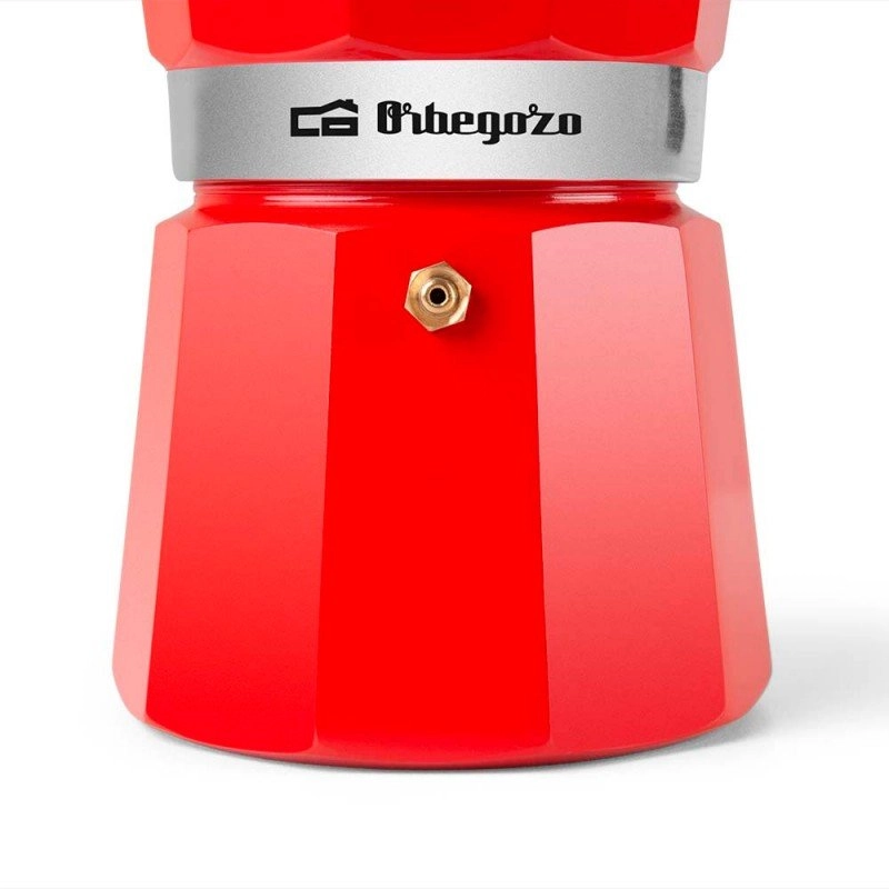Orbegozo KFR 640 Italienische Kaffeemaschine, 6 Tassen, rot