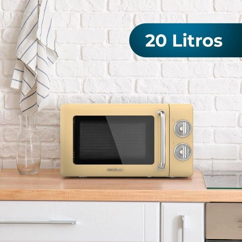 Mikrowelle Cecotec ProClean 3010 Retro 20 L 700 W Gelb Auftau- und Erwärmungsfunktion