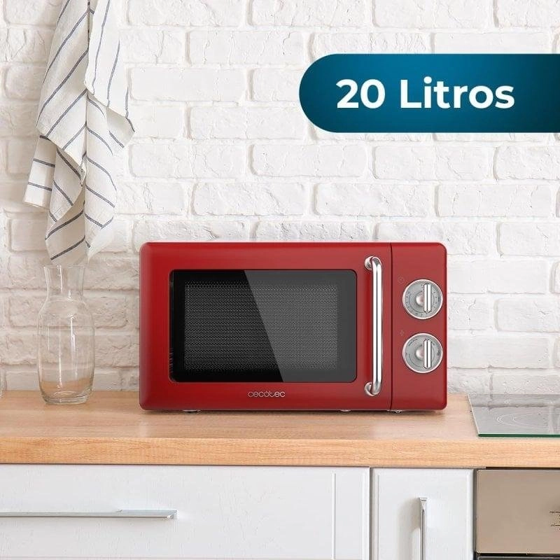 Microondas Cecotec 01705 20L 700W Retro Design 6 Leistungsstufen Auftau-Funktion