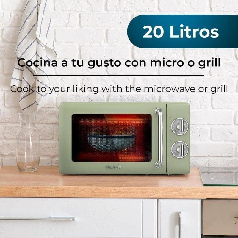 Mikrowelle Cecotec ProClean 3110 Retro 20L 700W mit Grill Retro-Design