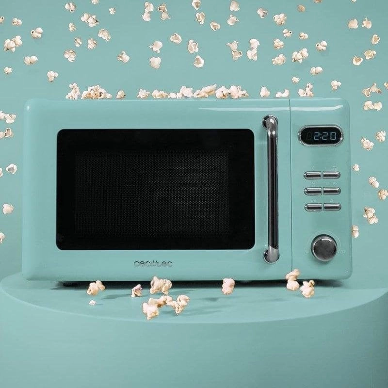 Mikrowelle Cecotec ProClean 3110 Retro Blue 20L 700W mit Grill und Auftaufunktion