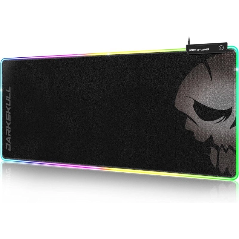 Spirit of Gamer Darkskull Hub RGB XXXL Schwarzes Gaming-Mauspad