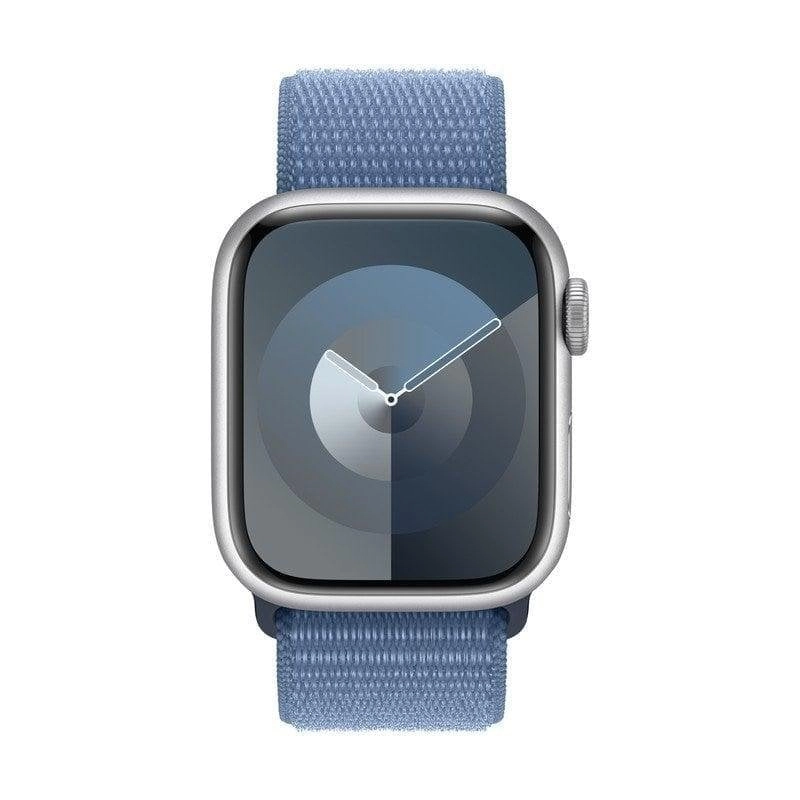 Apple Watch Series 9 GPS + Cellular 45mm Retina OLED Silber Blau S/M SpO2 Pulsmesser Schlafanalyse SOS