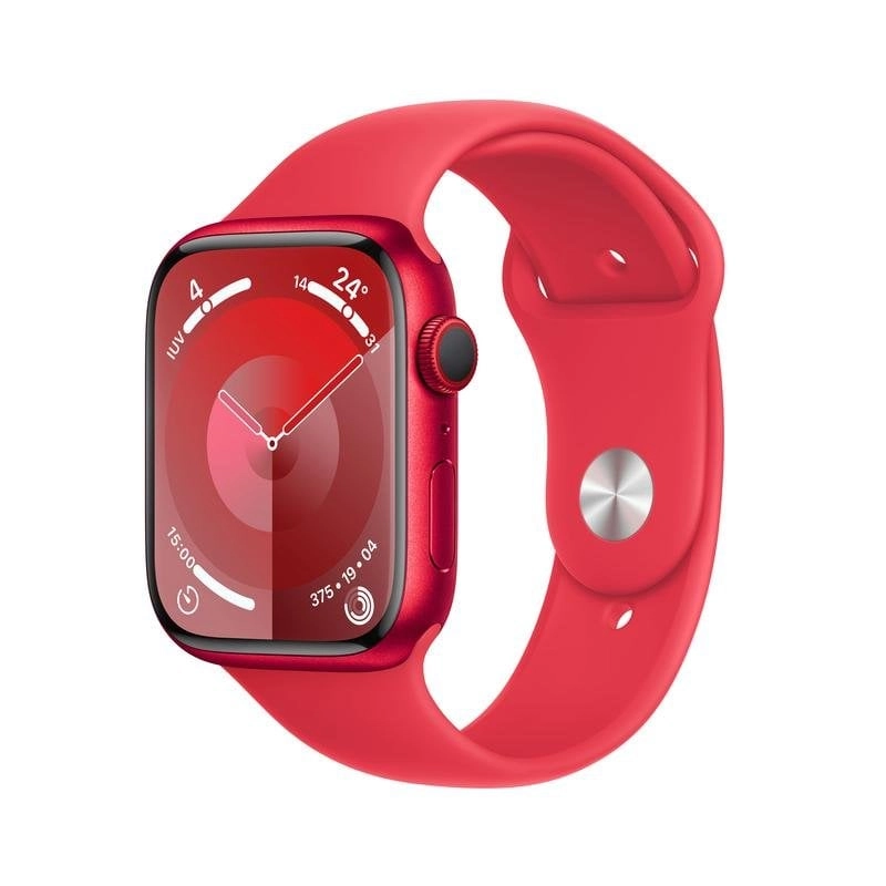 Apple Watch Series 9 GPS + Cellular 45mm Retina OLED Rot S/M SpO2 Pulssensor Schlaftracking Wasserfest IP6X