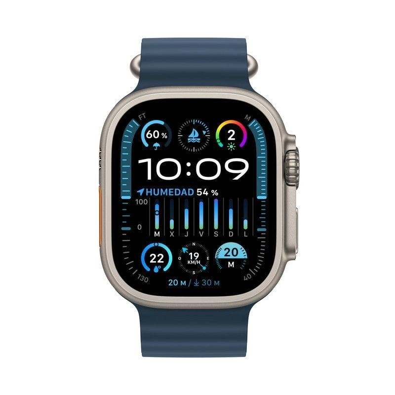 Apple Watch Ultra 2 GPS + Cellular 49mm OLED Titan Blau Starker Titanrahmen IP6X SpO2