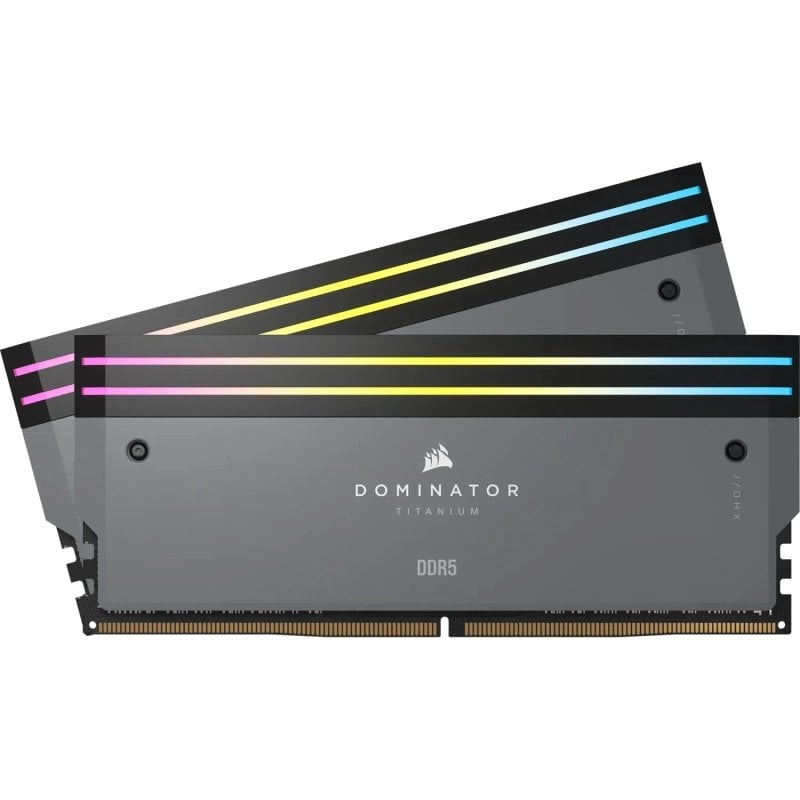 Corsair Dominator Titanium DDR5 6000 MHz 64 GB 2 x 32 GB CL30 Dual AMD EXPO und Intel XMP Speicher grau