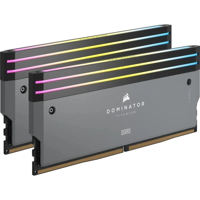 Corsair Dominator Titanium DDR5 6000 MHz 64 GB 2 x 32 GB CL30 Dual AMD EXPO und Intel XMP Speicher grau