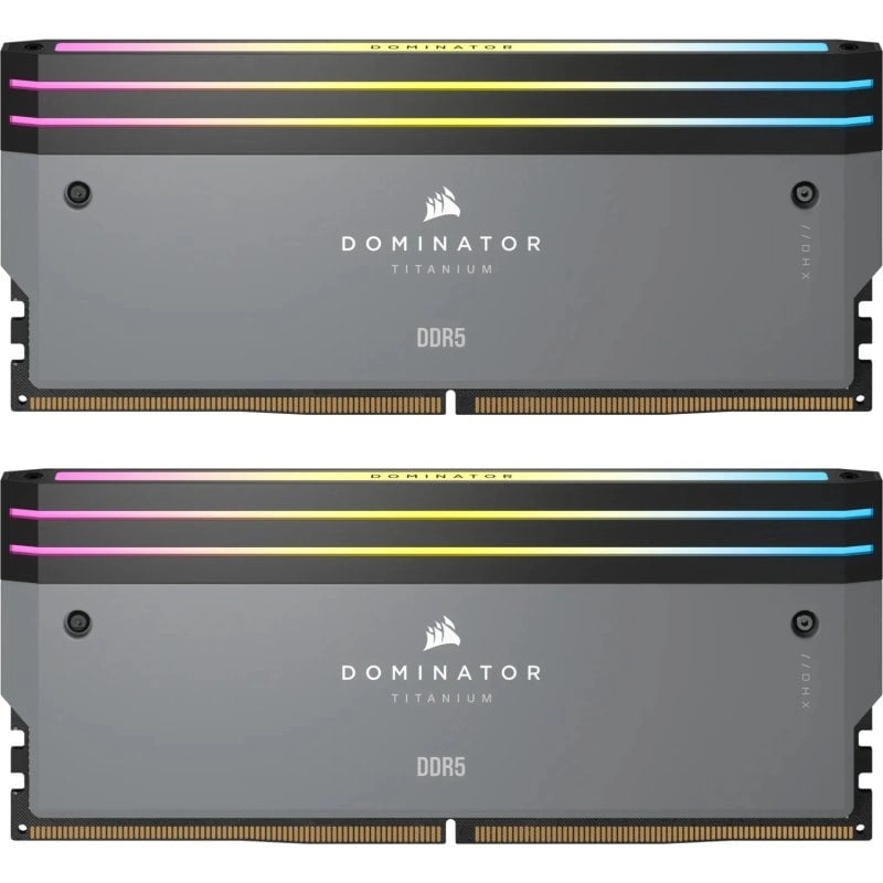Corsair Dominator Titanium DDR5 6000 MHz 64 GB 2 x 32 GB CL30 Dual AMD EXPO und Intel XMP Speicher grau