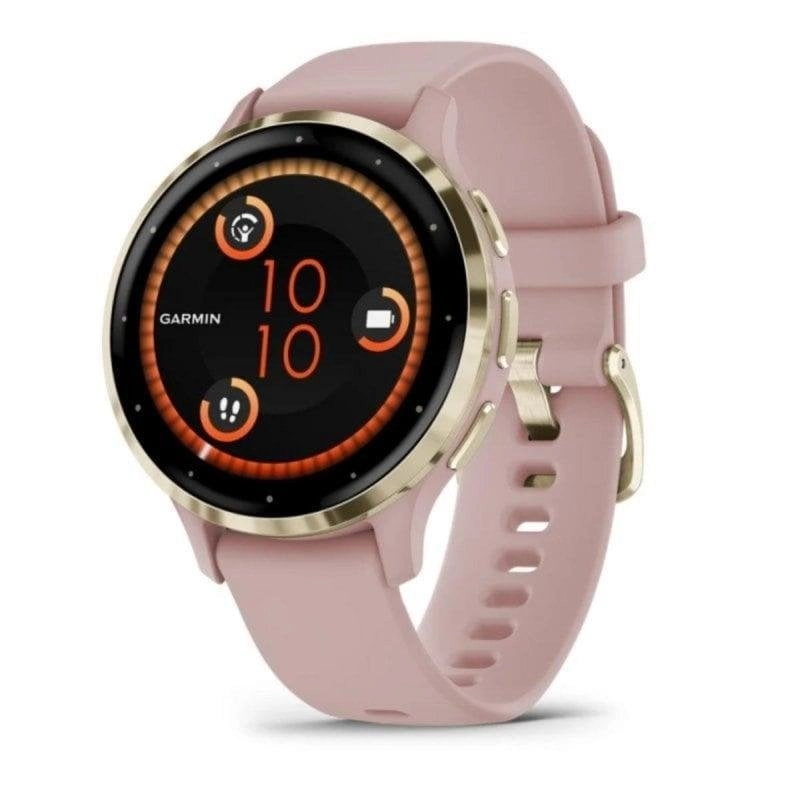 Garmin Venu 3S Bluetooth WiFi GPS NFC 41mm AMOLED Gold/Rose Rosa M Wasserdicht 5ATM SpO2 Pulsuhr