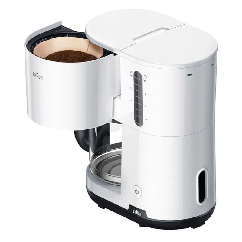 Braun Series 1 KF1100 Filterkaffeemaschine für 10 Tassen, 1000 W, weiß