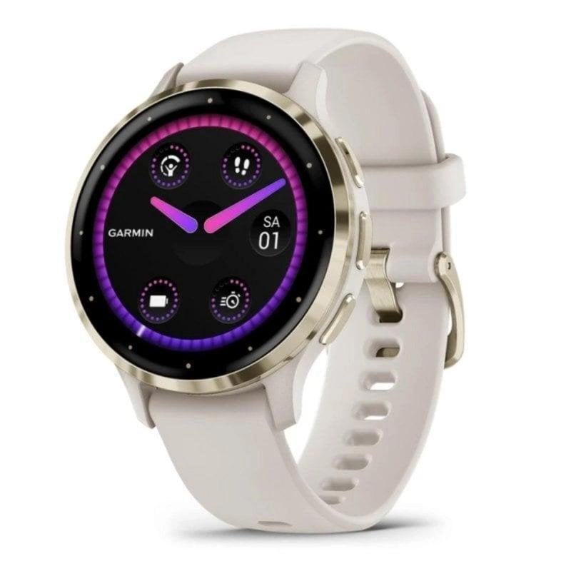 Garmin Venu 3S Bluetooth GPS NFC 41mm AMOLED Gold Ivory M Wasserfest 5ATM SpO2 Schlaftracking