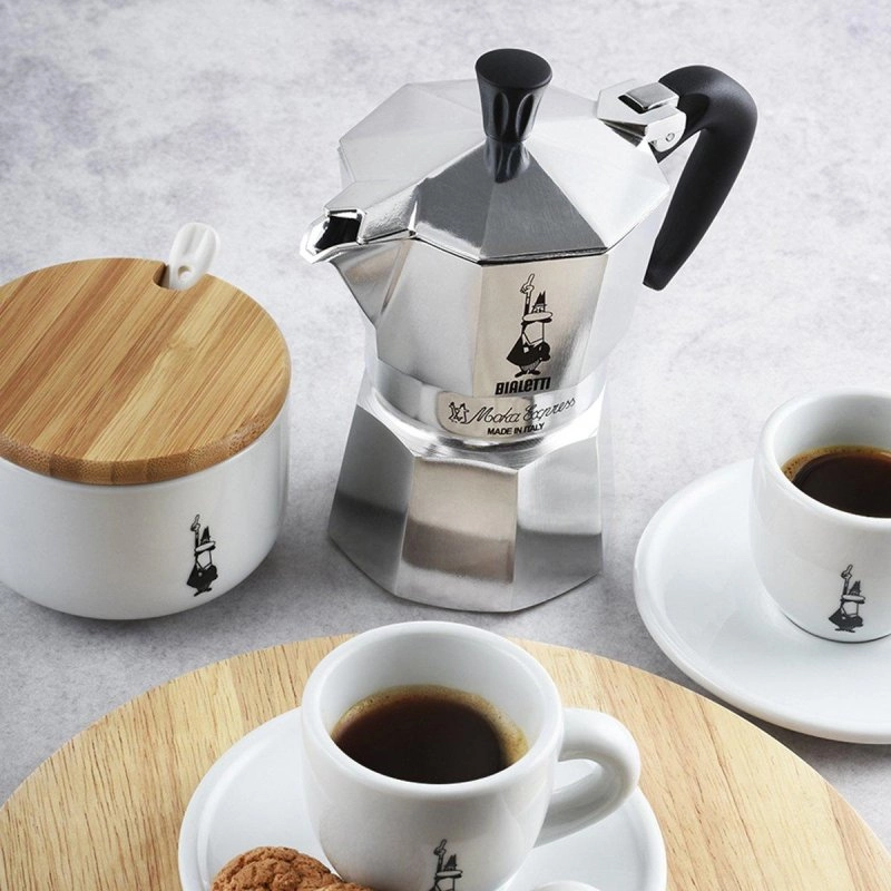 Kaffeekocher Moka Italiana Bialetti Moka Express 1 Tasse Aluminium Schwarz
