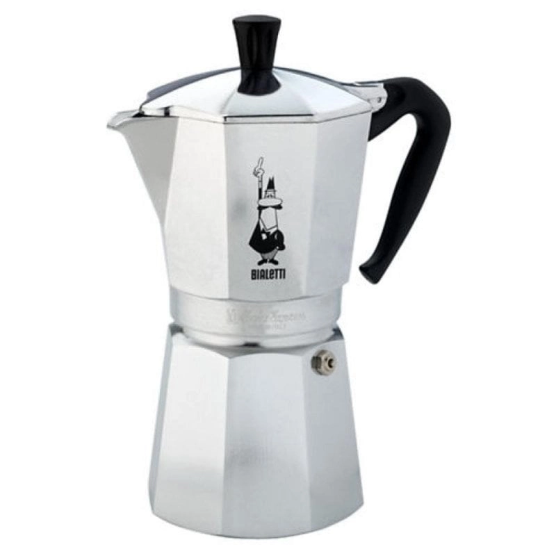 Cafetera Italiana Bialetti Moka Express 0,55 L 9 Tazas Aluminio Negro Plata