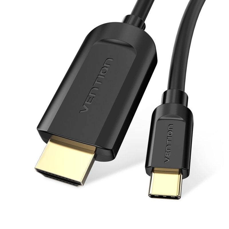 Vention USB-Typ-C-Stecker auf HDMI 1.4 4K-Stecker-Konverterkabel, 1,5 m, Schwarz