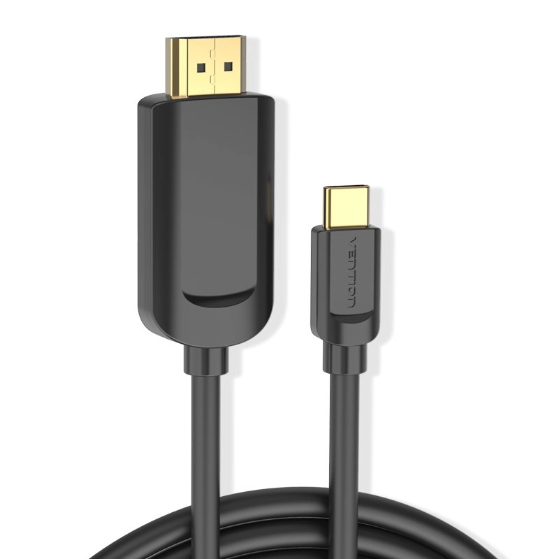 Vention USB-Typ-C-Stecker auf HDMI 1.4 4K-Stecker-Konverterkabel, 1,5 m, Schwarz
