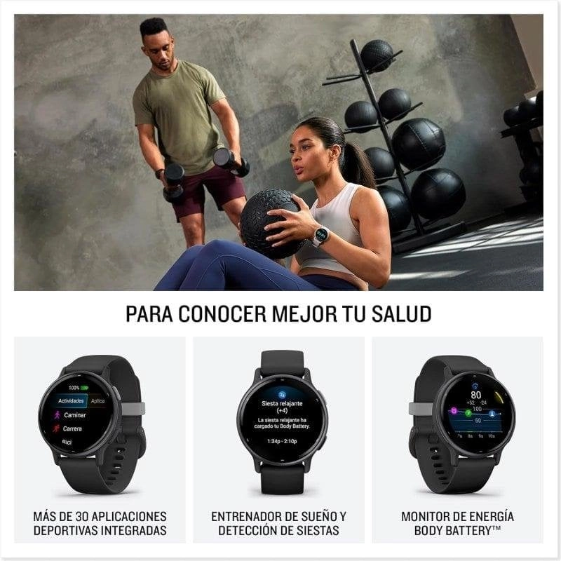 Garmin Vivoactive 5 Bluetooth GPS NFC 42mm AMOLED Blau Unisex Wasserdicht 5ATM SpO2 Puls Schlaftracking
