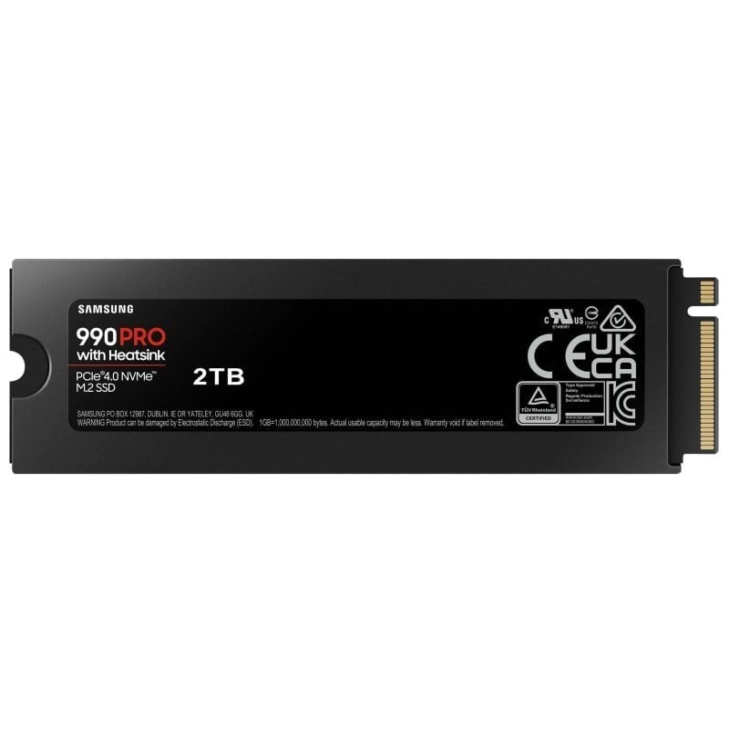 Samsung 990 PRO 2 TB PCIe 4.0 NVMe M.2 SSD mit Kühlkörper