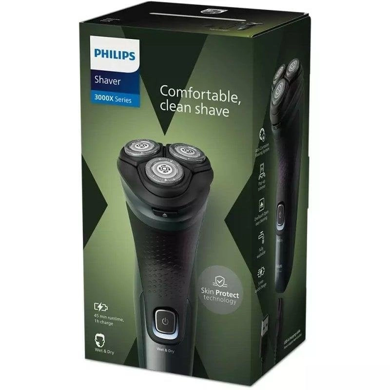 Philips Shaver 3000X Series X3052/00 Elektrischer Nass- und Trockenrasierer
