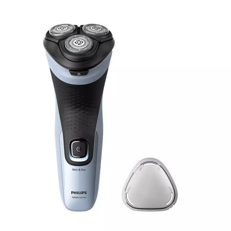 Philips X3003/00 Herrenrasierapparat Rotationstrasierer Trimmer Schwarz, Blau