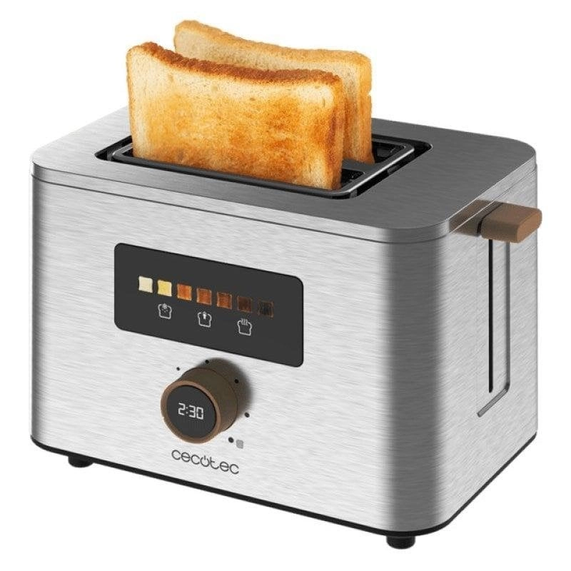 Tostador Cecotec Touch&Toast Double 2 Scheiben Edelstahl Touchscreen 950 W