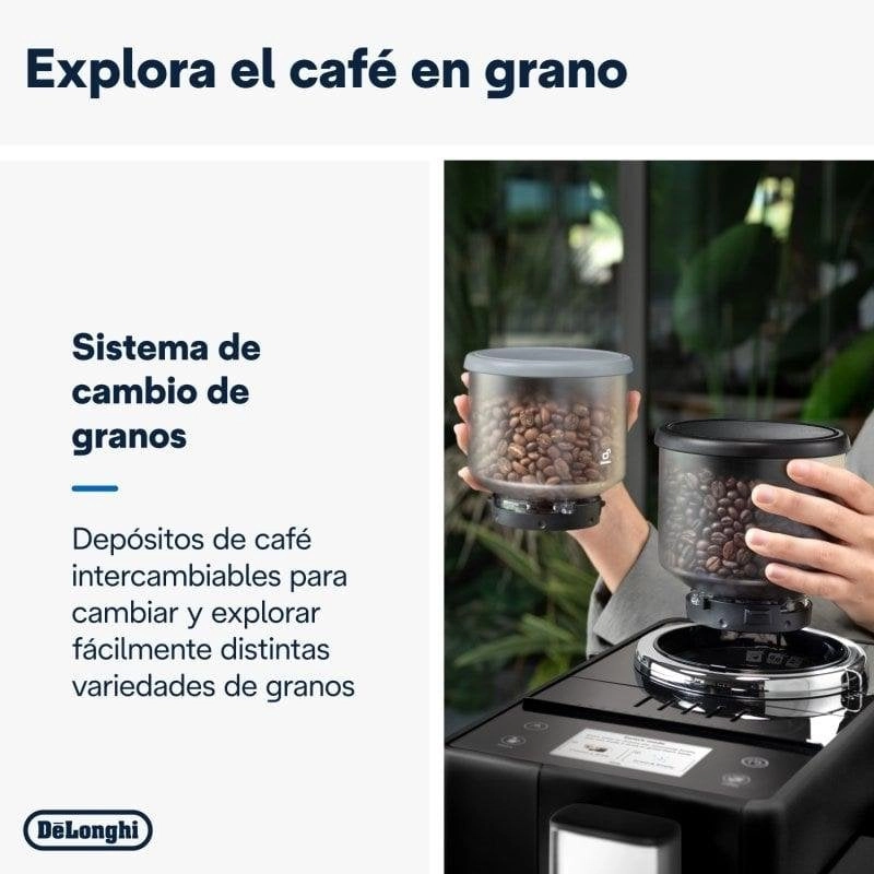 DeLonghi Rivelia Kaffeevollautomat mit Mahlwerk, 19 Riegel, schwarz