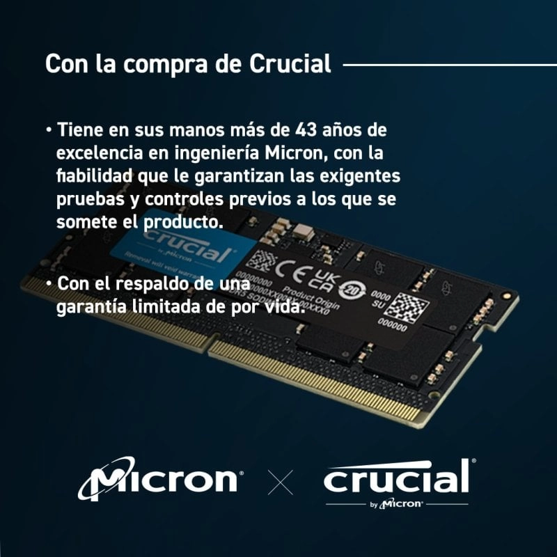 Crucial CT16G56C46S5 DDR5 SO-DIMM 5600 MHz 16 GB ECC CL46