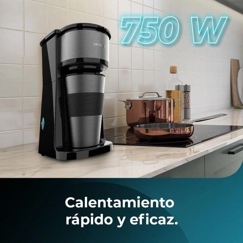 Kaffeemaschine Filter Cecotec Coffee 66 Drop & Go 420ml Edelstahl Thermobecher Auto-Abschaltung